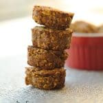 Nut Free Pumpkin Granola Bites stacked.