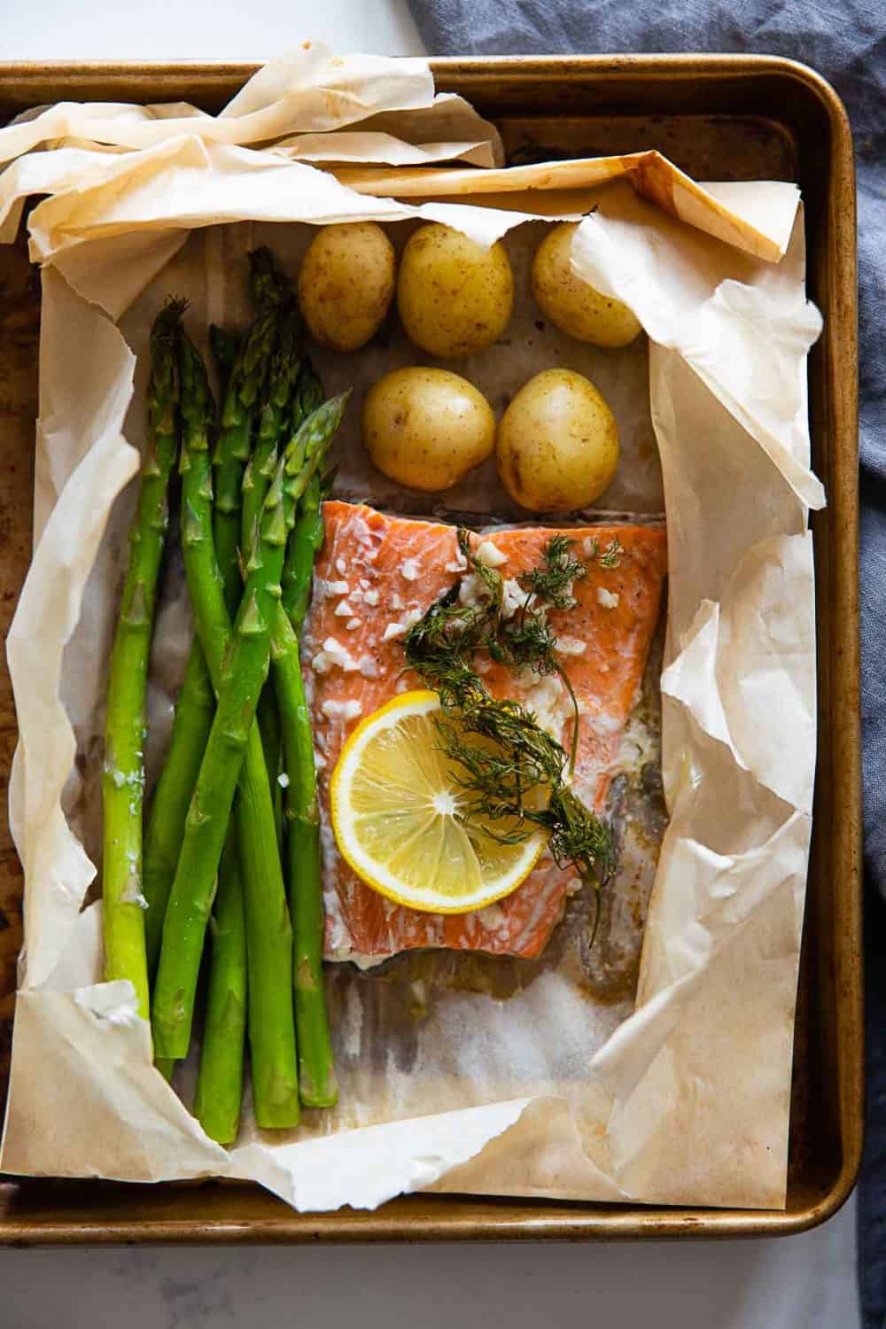 Dill Garlic Butter Baked Salmon Green Healthy Cooking
