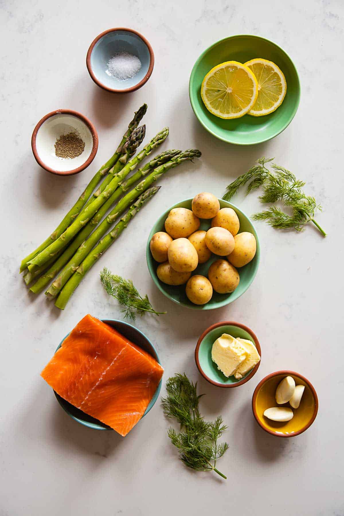 Dill Garlic Butter Baked Salmon - Green Healthy Cooking