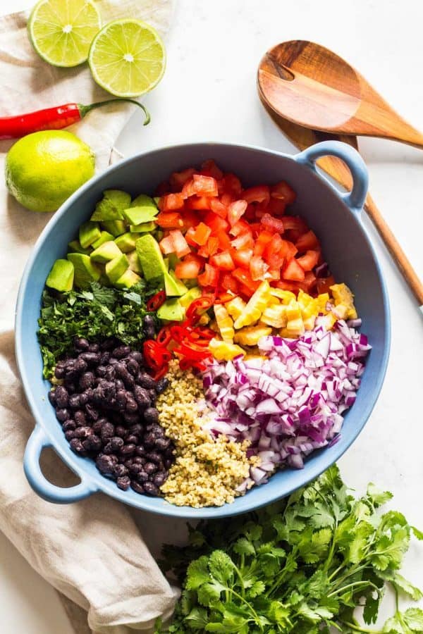 Salade de quinoa mexicaine Ingrédients