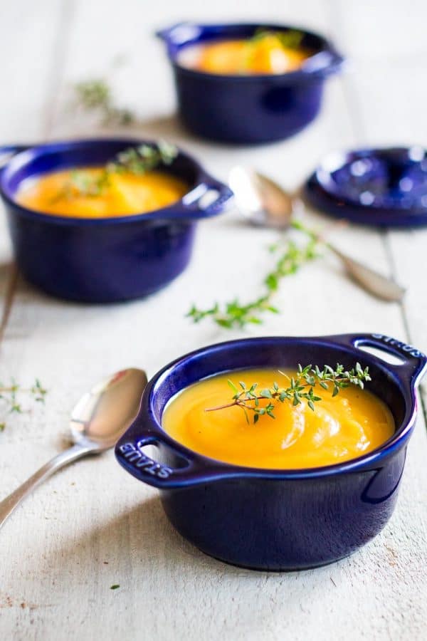 Color Contrast foor photography tips orange soup in blue bowl