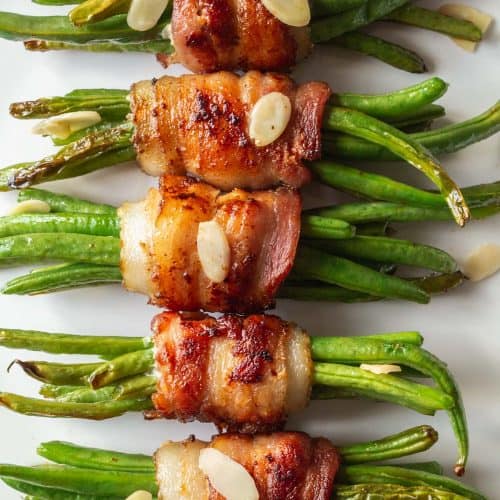 bacon wrapped green beans with catalina dressing Bacon Wrapped Green Bean Bundles