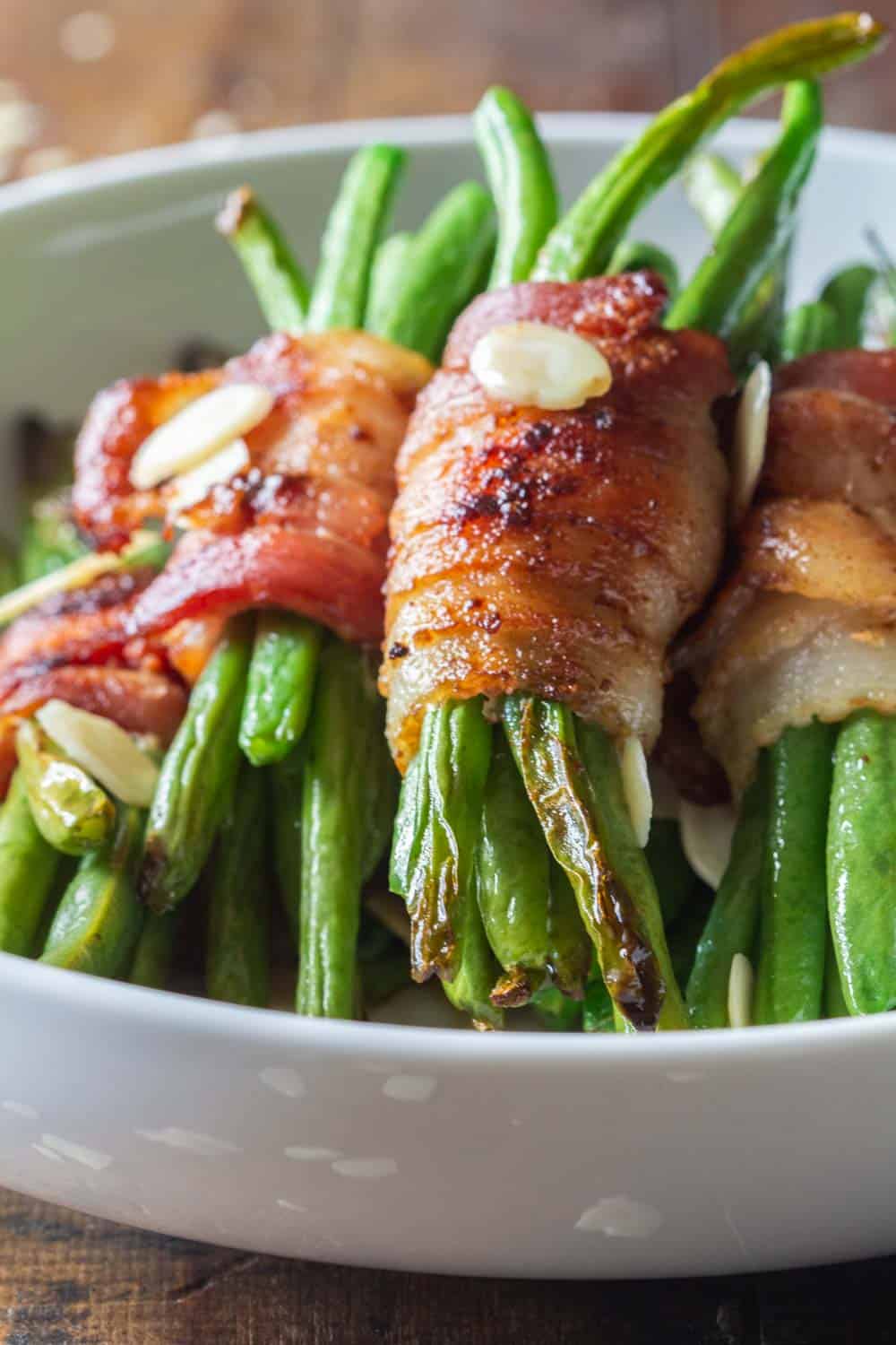 Closeup of Bacon Wrapped Green Beans