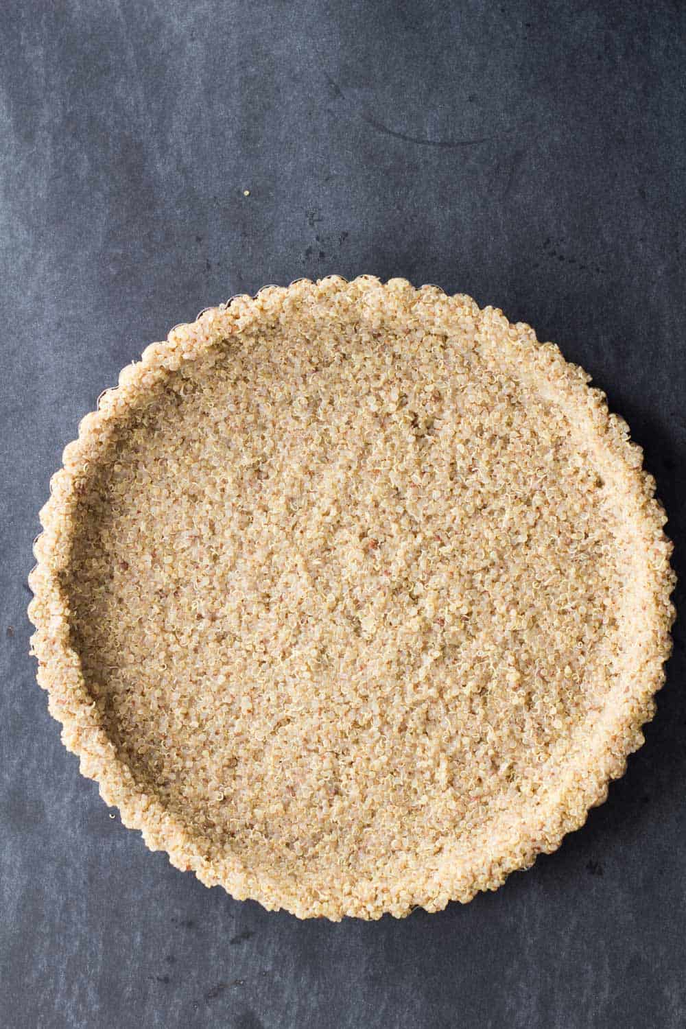 Raw gluten free quinoa pie crust.