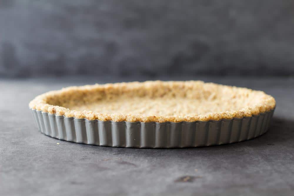 Raw gluten free quinoa pie crust.