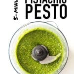 Long Pin for Basil Pistachio Pesto Recipe