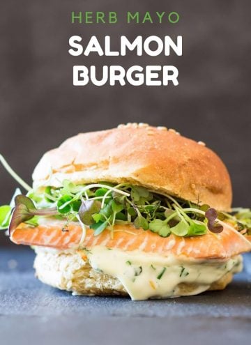 Salmon Burger with Herb Mayonnaise
