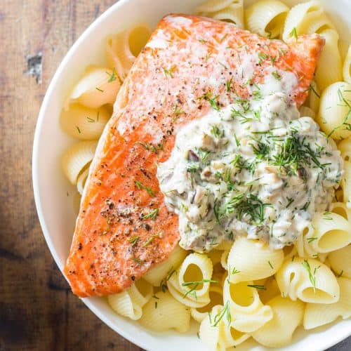 Sockeye Salmon Pasta - Green Healthy Cooking