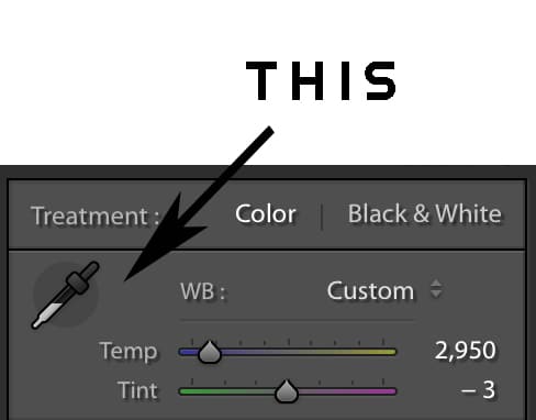 Lighroom White Balance Dropper