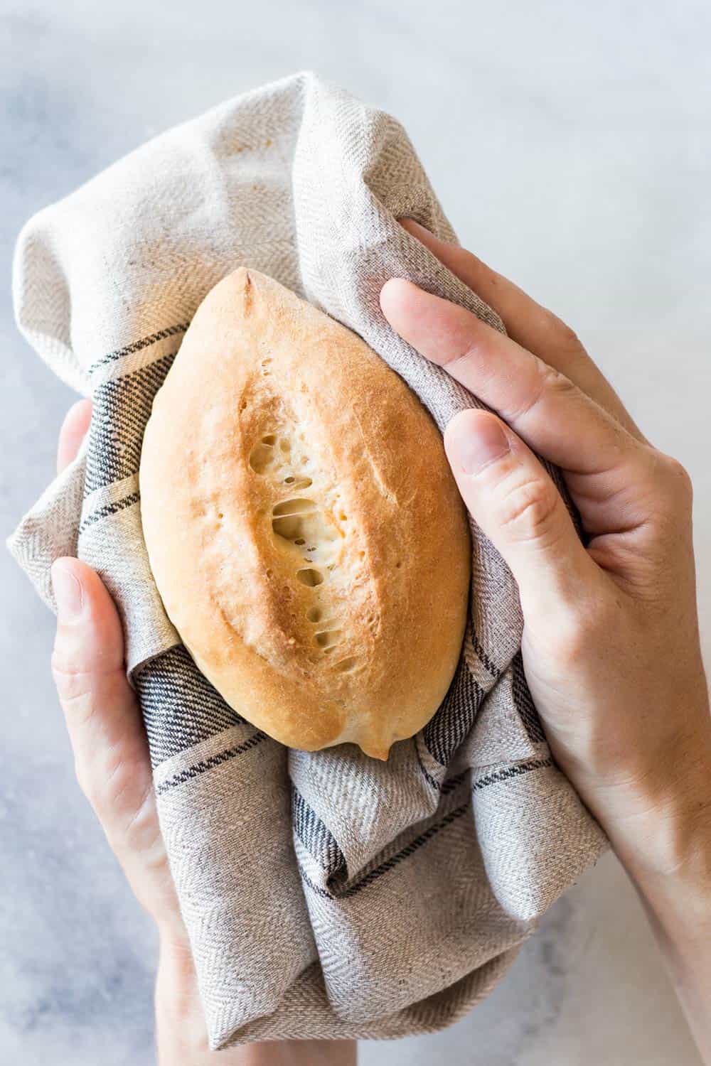 For better steam, bake your bread with towels