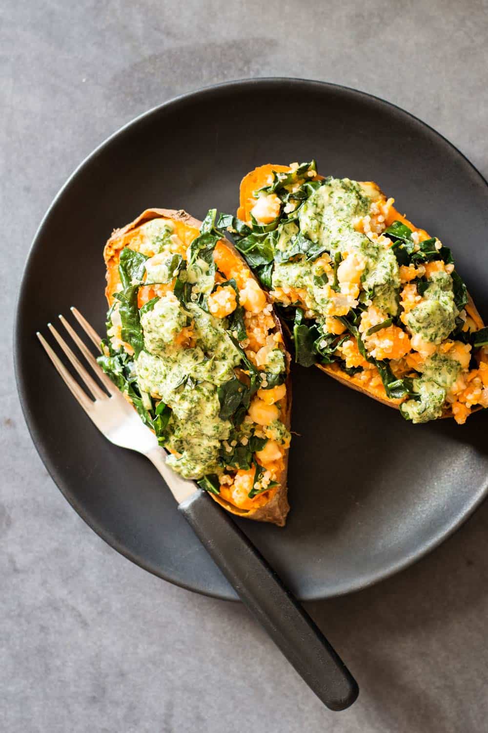 Vegan Stuffed Sweet Potatoes - Green Healthy Cooking