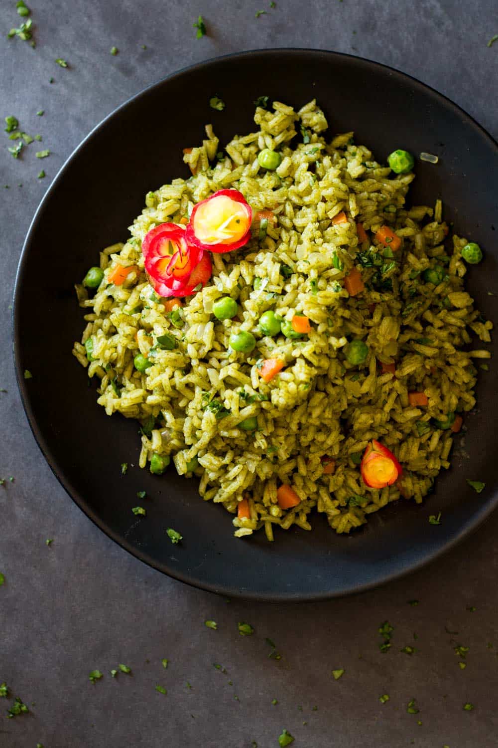 Peruvian Green Rice - Green Healthy Cooking