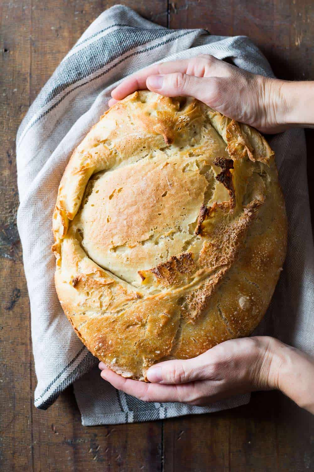 Using a thermometer with yeast bread