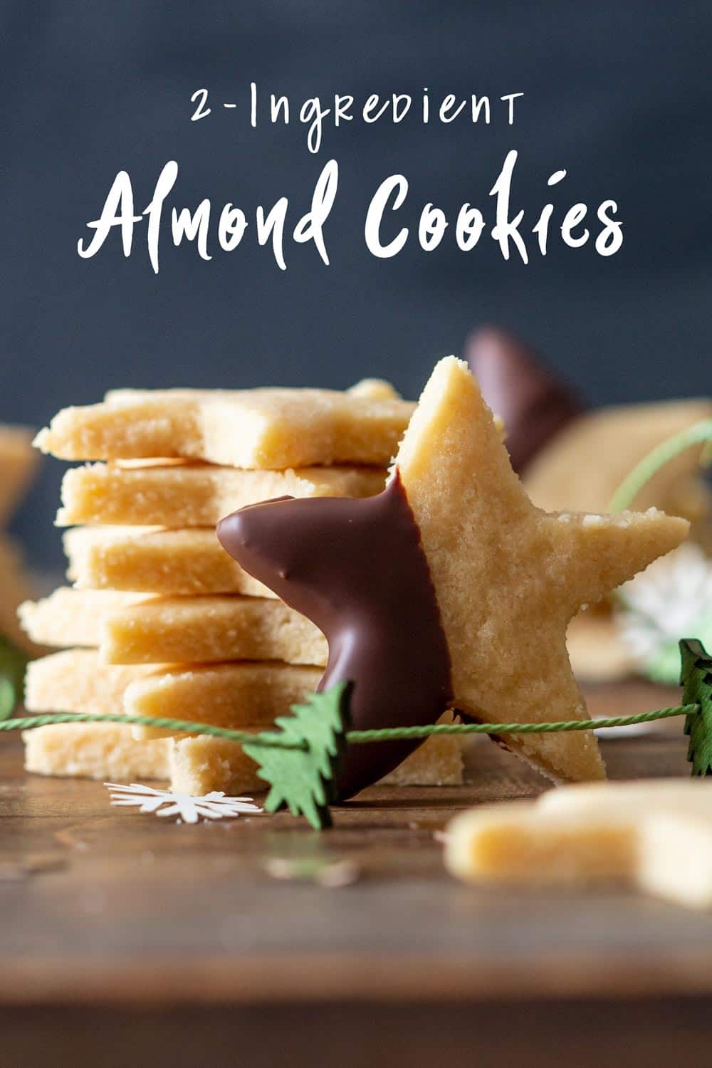 2 Ingredient Almond Cookies Green Healthy Cooking