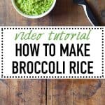 You've heard of the famous cauliflower rice, but have you ever heard of broccoli rice? It's equally - if not more - delicious and here is how to make it.