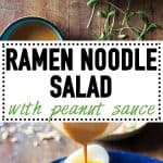 A 20-minute lunch break in winter calls for Ramen Noodle Salad with Peanut Sauce! Warm ramen noodles that need only 4 minutes of cooking, crunchy veggies, an egg, and the most delicious Peanut Sauce EVER! 