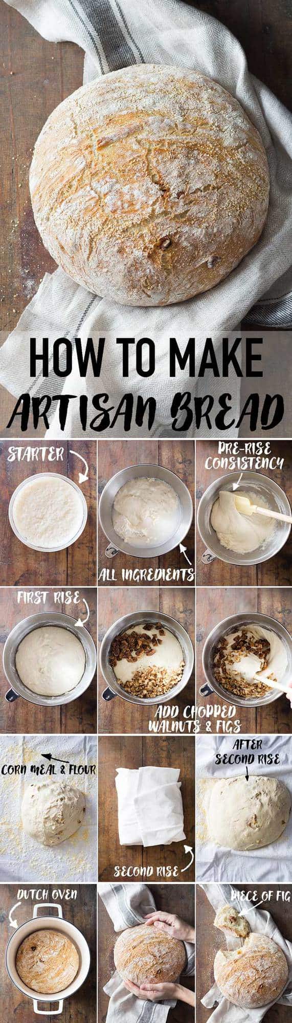 Artisan Bread fail proof Step By Step Instructions Green Healthy 