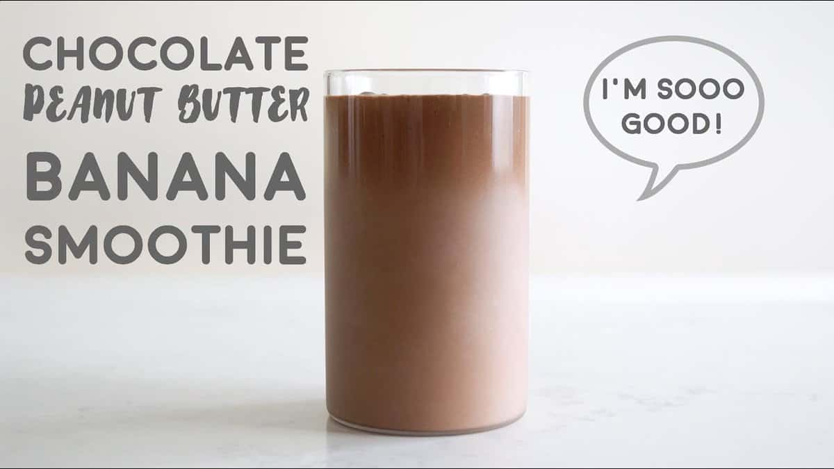 Chocolate Peanut Butter Banana Smoothie Green Healthy Cooking