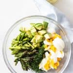 Avocado Egg Salad in a glass bowl.