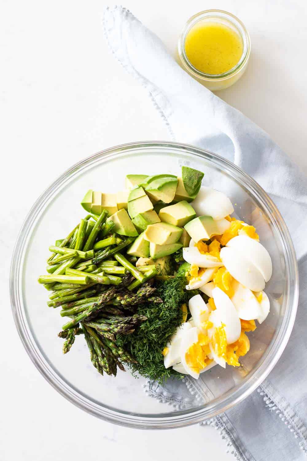 Avocado Egg Salad in a glass bowl.