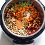 Ingredients for vegan chili in Instant Pot