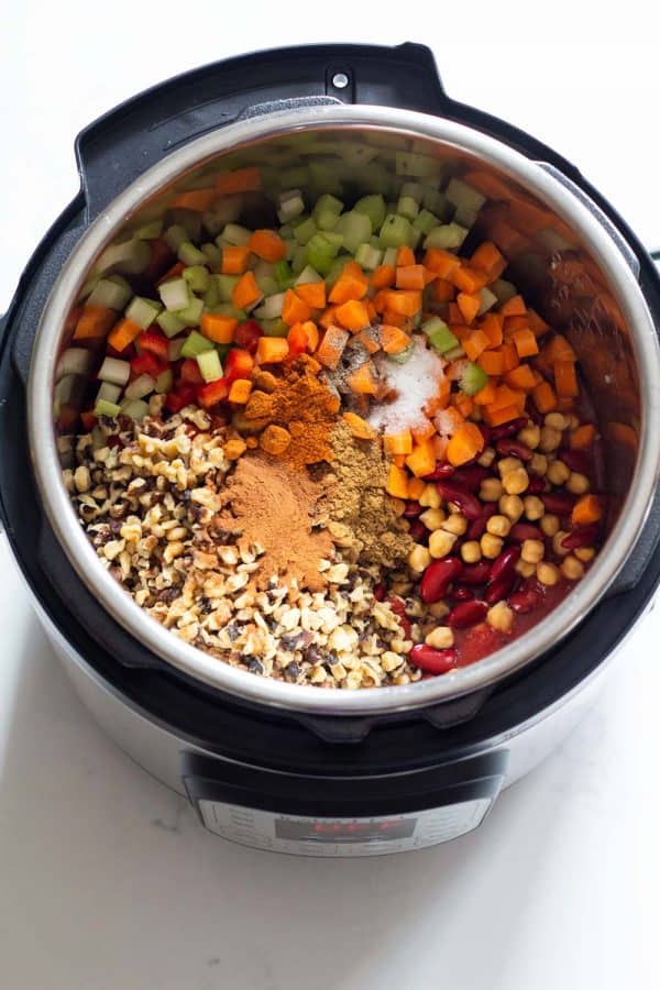 Ingredients for Instant Pot Vegan Chili