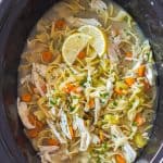 Slow Cooker Chicken Noodle Soup in Crockpot