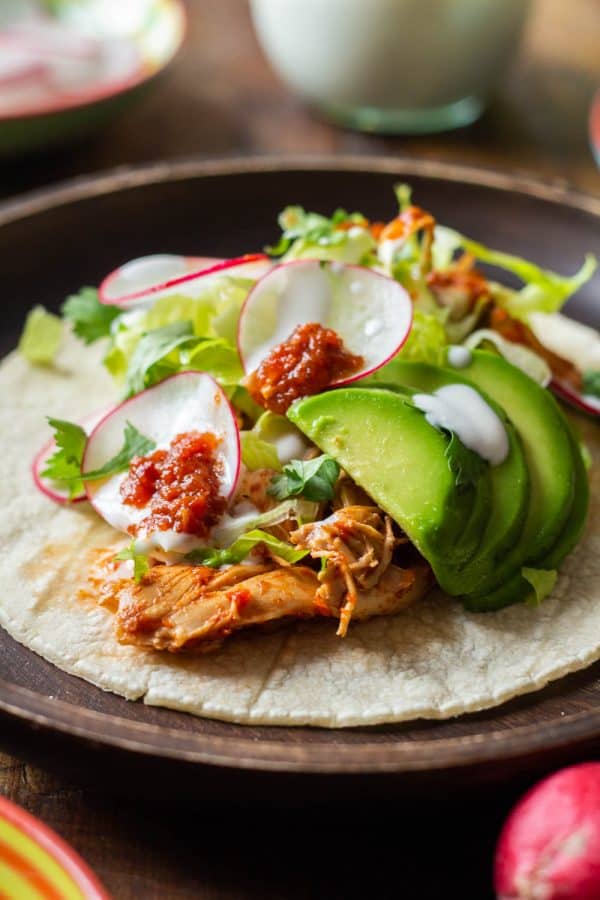 healthy chicken tacos dinner