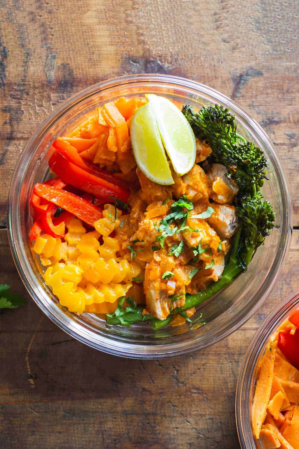 Close-up of Thai Chicken Curry Meal Prep Bowl