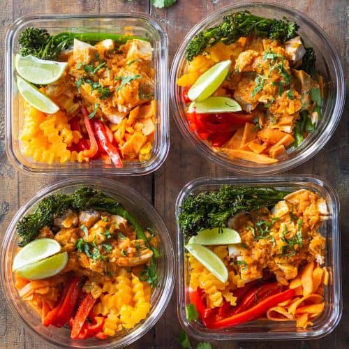 Thai Chicken Curry Meal Prep Bowls Green Healthy Cooking