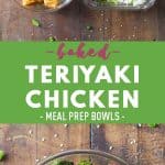 Teriyaki Chicken Meal Prep Bowls Pin