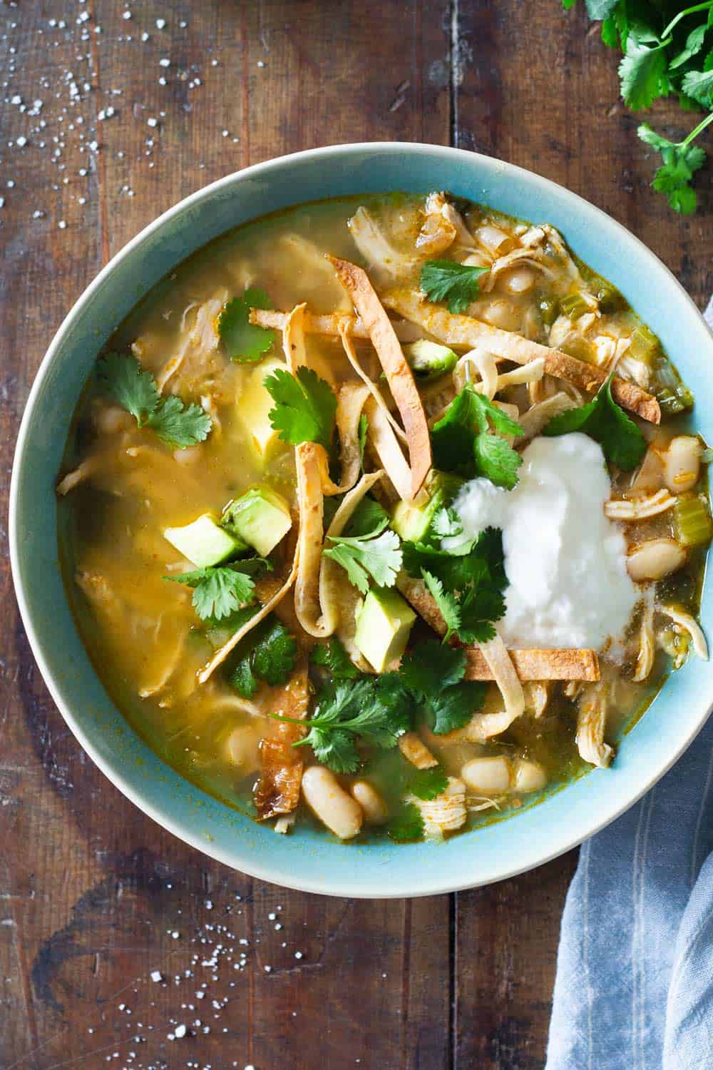 Crock Pot White Chicken Chili - Green Healthy Cooking