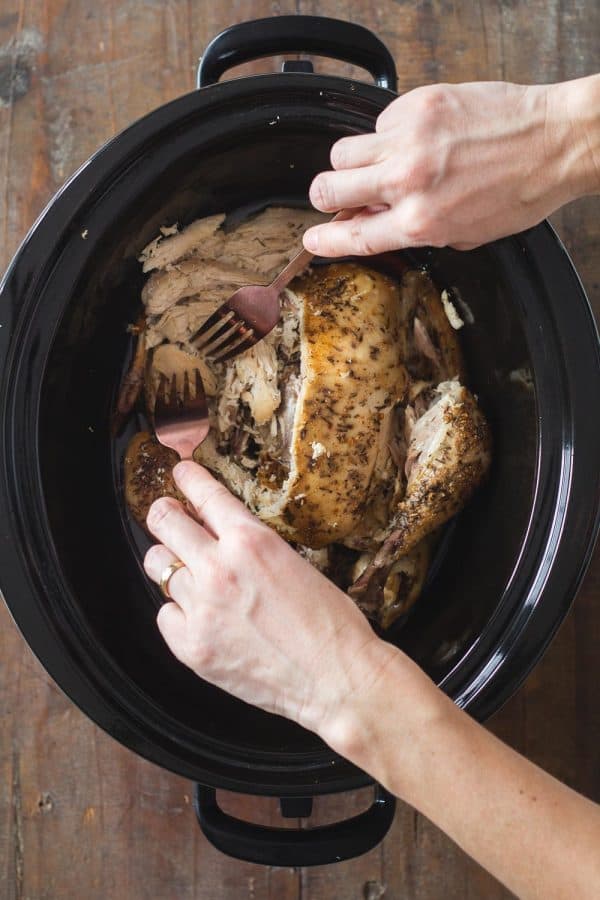 Crock Pot Whole Chicken Shredded