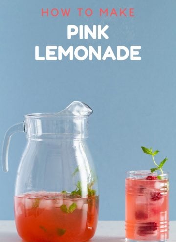 Pink Lemonade in Pitcher and Glass