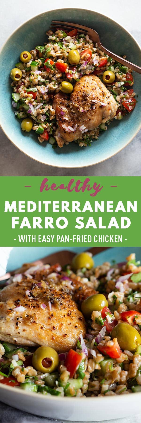 Mediterranean Farro Salad - Green Healthy Cooking