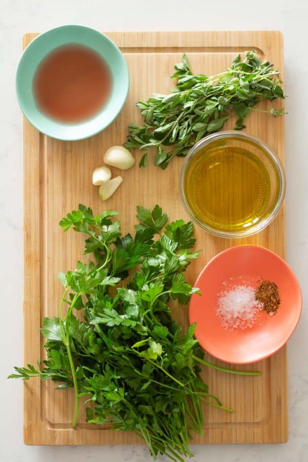 Ingredients for Chimichurri Recipe