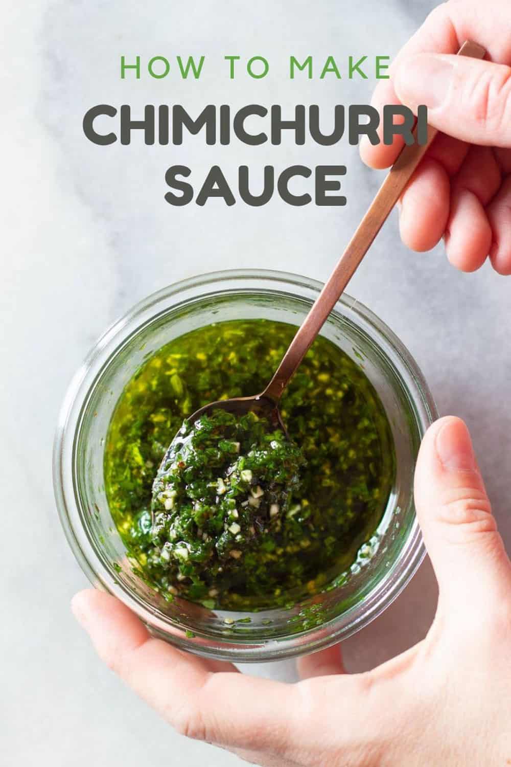 Chimichurri Sauce in a jar