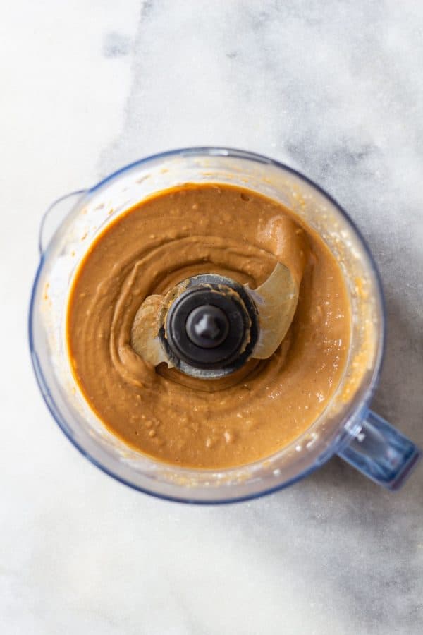 peanut sauce in a food processor