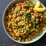 Roasted Chickpea Salad with Farro and Vegetables