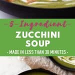 Zucchini Soup Pin Collage