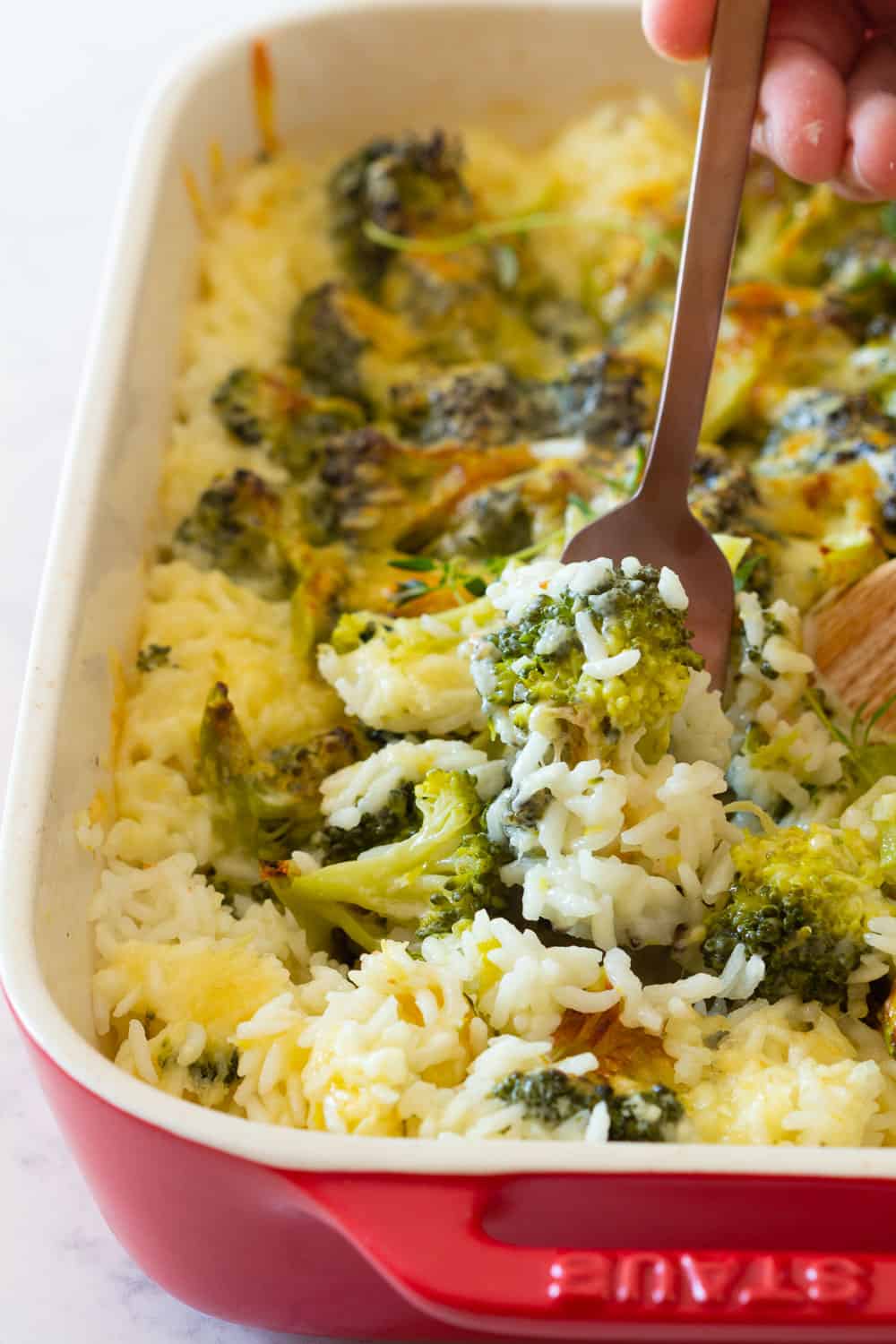 Broccoli Rice Casserole Close Up