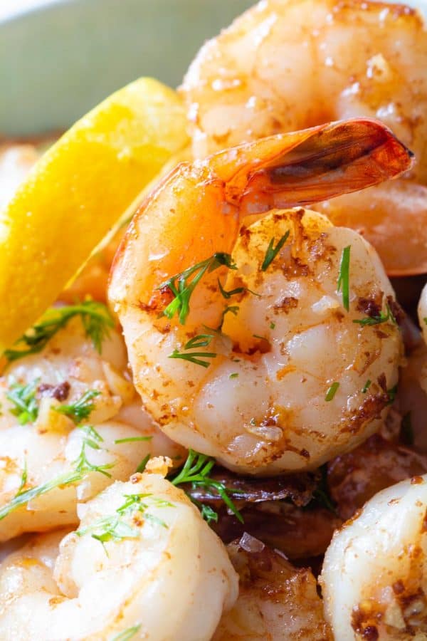 Lemon Garlic Shrimp Closeup