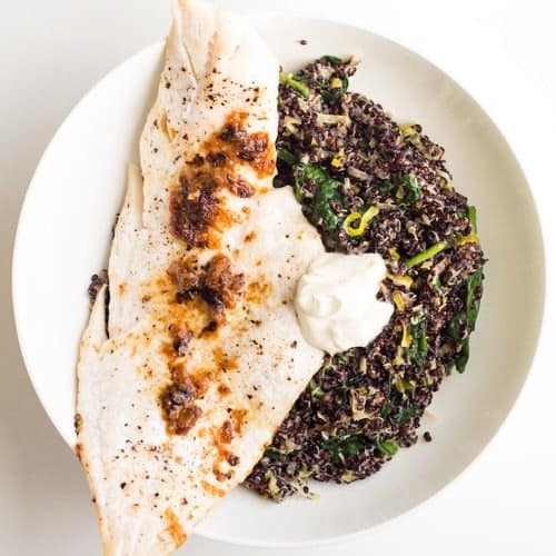 Black Quinoa Risotto with Haddock