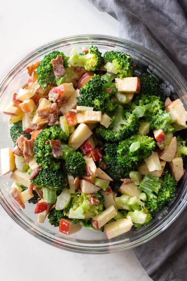 Broccoli Salad Mixed with dressing