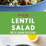 Lentil Salad Pin Collage