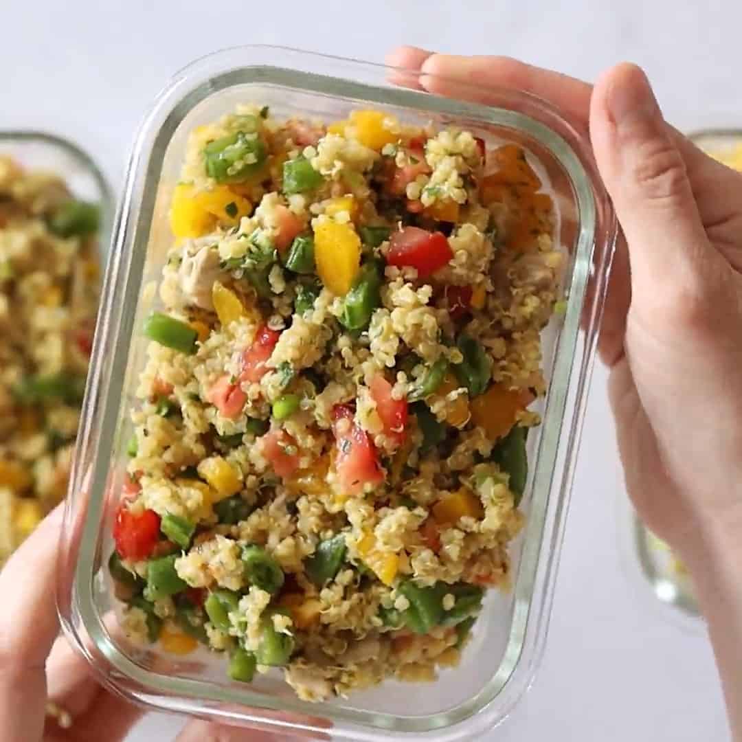 Chicken Quinoa Meal Prep Bowls - Green Healthy Cooking