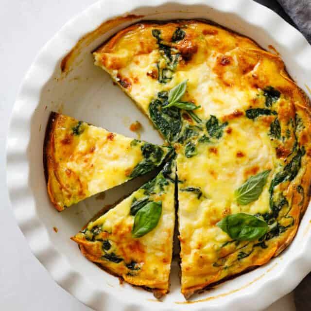 Crustless Spinach Quiche Green Healthy Cooking