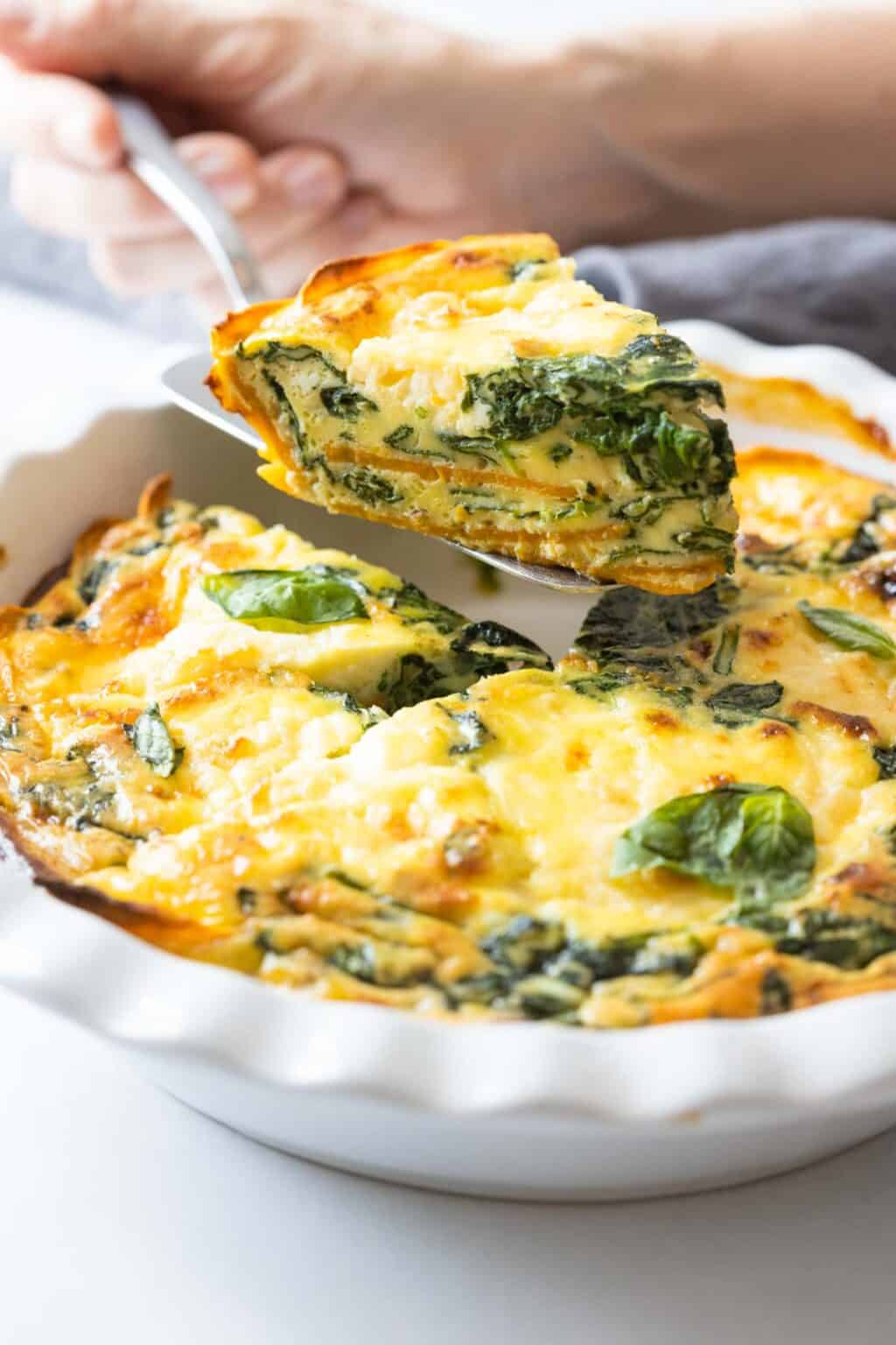 Crustless Spinach Quiche - Green Healthy Cooking