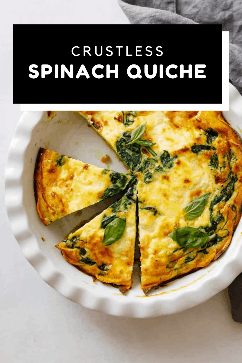 Crustless Spinach Quiche - Green Healthy Cooking