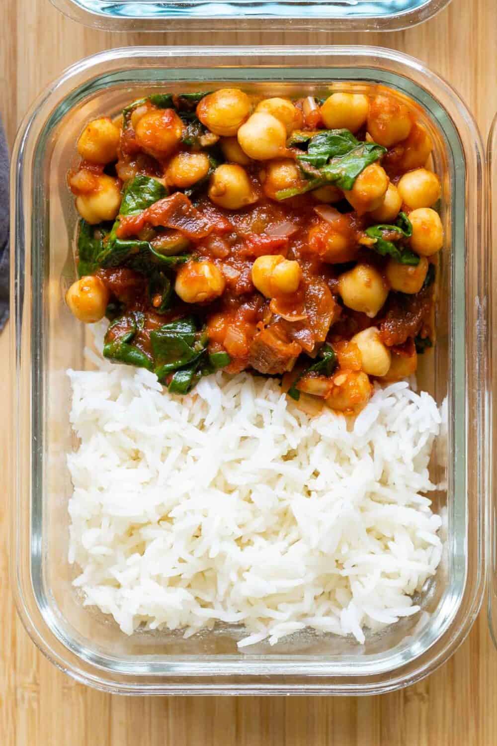 Closeup look of one Chipotle Chickpea Meal Prep Bowl